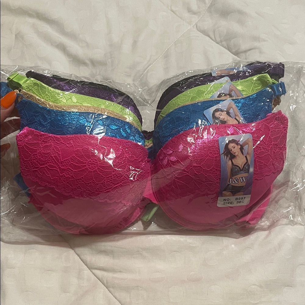 Colorful Lace Bra Set